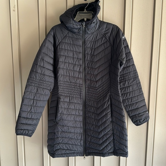 Columbia Powder Lite Mid Black Jacket size Large - Picture 1 of 6